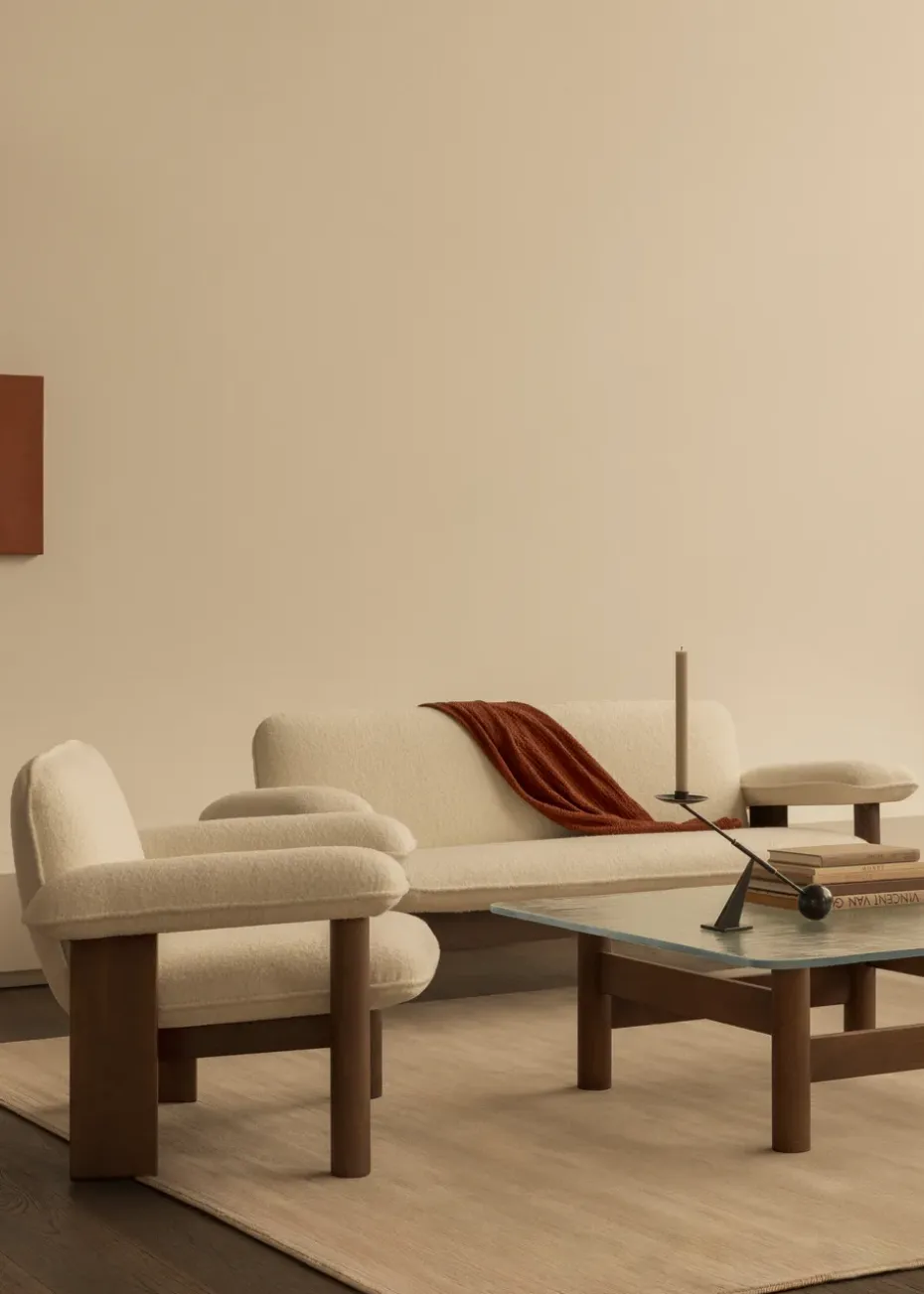 Butaca Brasilia low back, Walnut-Cabanon Soft FCL7029-04