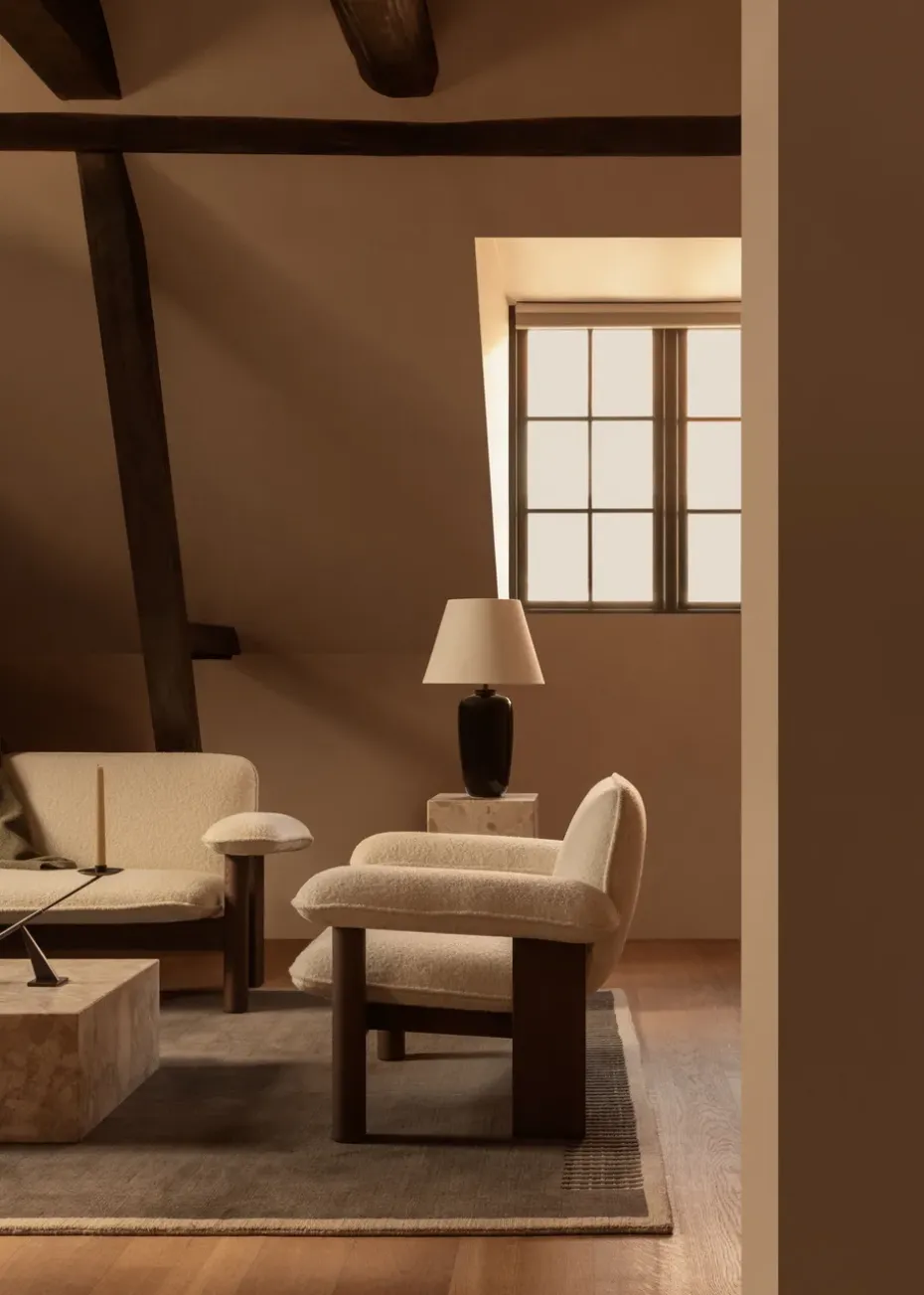 Butaca Brasilia low back, Walnut-Cabanon Soft FCL7029-04