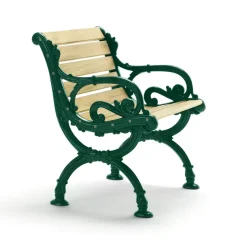 Butaca Byarum, Pino impregnado, soporte verde