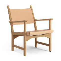 Butaca Caryngo, Roble aceitado-cuero natural