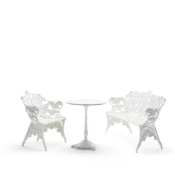 Butaca Classic, Pino lacado en blanco, soporte blanco