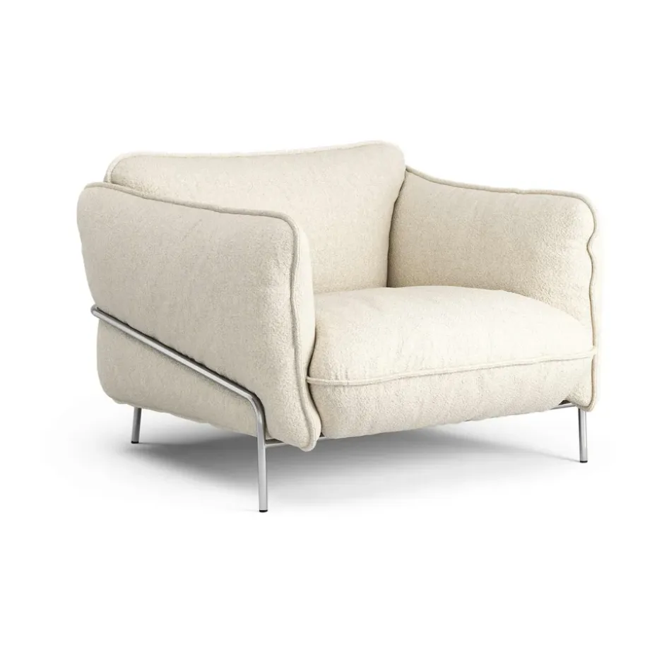 Butaca Continental, Wave Champagne-acero cromado