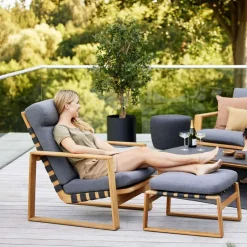 Butaca Endless Soft Highback, Cane-Line airtouch grey, teca