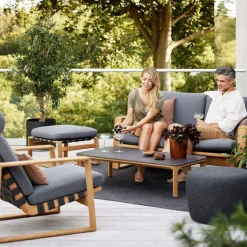 Butaca Endless Soft Highback, Cane-Line airtouch grey, teca