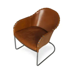 Butaca Ingo, Cognac - cromo