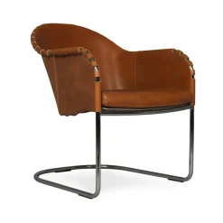 Butaca Ingo, Cognac - cromo