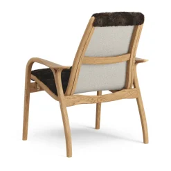 Butaca Laminett roble aceitado/piel de oveja, Espresso (marrón)