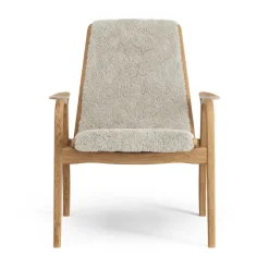 Butaca Laminett roble aceitado/piel de oveja, Moonlight (beige)