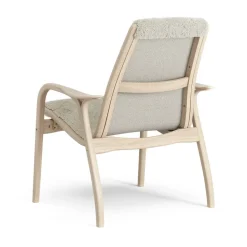 Butaca Laminett roble pigmentado blanco/piel de oveja, Moonlight (beige)