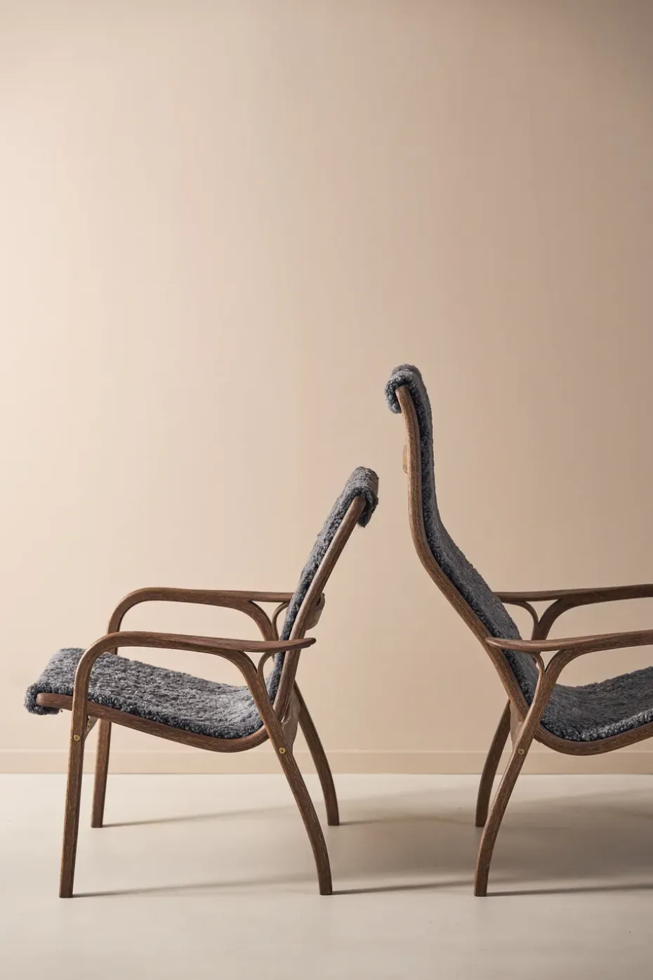 Butaca Laminett roble/piel de oveja Special Edition, Rubio Monocoat Chocolate-Charcoal