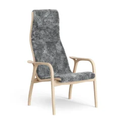 Butaca Lamino haya lacada/piel de oveja, Scandinavian Grey (gris)