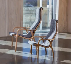 Butaca Lamino haya lacada/piel de oveja, Scandinavian Grey (gris)