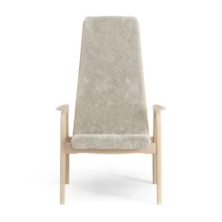 Butaca Lamino haya lacada/piel de oveja, Moonlight (beige)