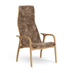 Butaca Lamino roble aceitado/piel de oveja, Sahara (marrón turrón)