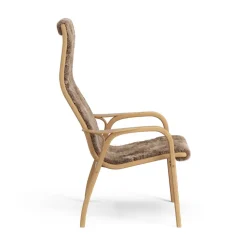 Butaca Lamino roble aceitado/piel de oveja, Sahara (marrón turrón)