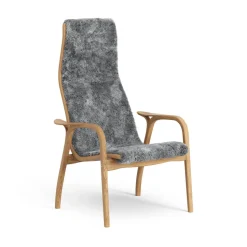 Butaca Lamino roble aceitado/piel de oveja, Scandinavian Grey (gris)