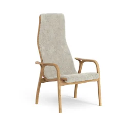Butaca Lamino roble aceitado/piel de oveja, Moonlight (beige)