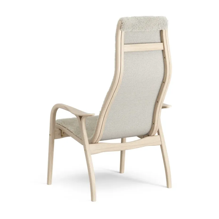 Butaca Lamino roble pigmentado blanco/piel de oveja, Moonlight (beige)