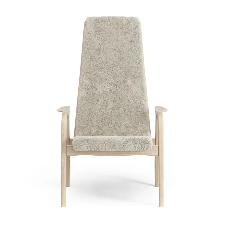 Butaca Lamino roble pigmentado blanco/piel de oveja, Moonlight (beige)