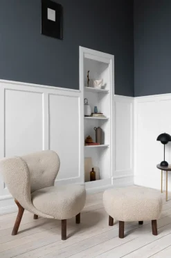 Butaca Little Petra VB1 incl. puf ATD1, Nogal aceitado-Sheepskin honey