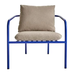 Butaca Lounge Bendt, Teddy beige-indigo blue