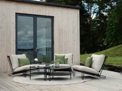 Butaca Lounge Blixt, Negro-clay beige