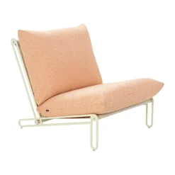 Butaca lounge Blixt, Pearl white-teddy orange