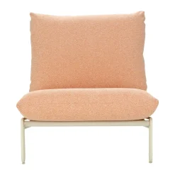 Butaca lounge Blixt, Pearl white-teddy orange