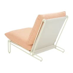 Butaca lounge Blixt, Pearl white-teddy orange