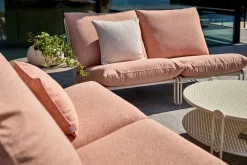 Butaca lounge Blixt, Pearl white-teddy orange