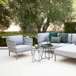 Butaca Lounge Conic, Light grey, incl. cojines