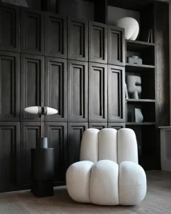 Butaca Lounge de jardín Toe lino, white chalk