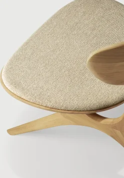 Butaca Lounge Eye, Roble, blanco roto