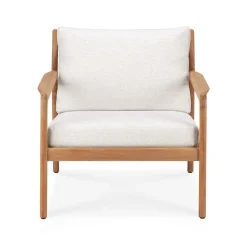 Butaca Lounge Jack outdoor teak, Offwhite