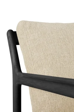 Butaca Lounge Jack outdoor teca lacado negro, Natural