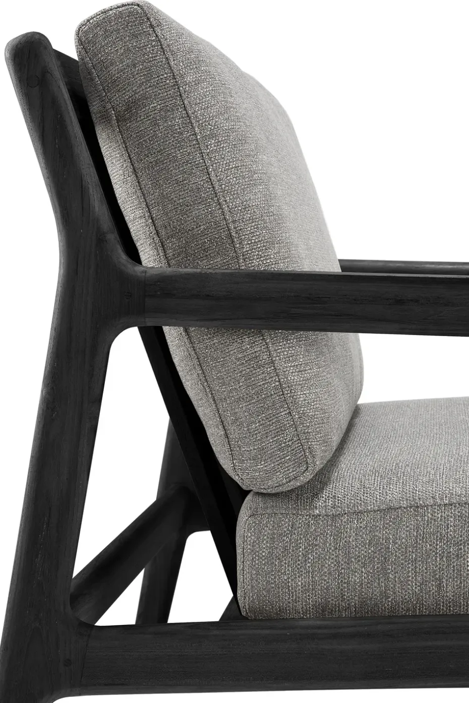 Butaca Lounge Jack outdoor teca lacado negro, Mocha