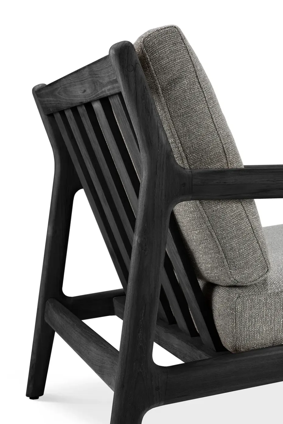 Butaca Lounge Jack outdoor teca lacado negro, Mocha