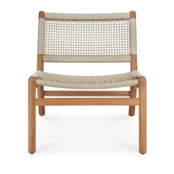 Butaca Lounge Jack outdoor teak, Beige