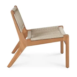 Butaca Lounge Jack outdoor teak, Beige