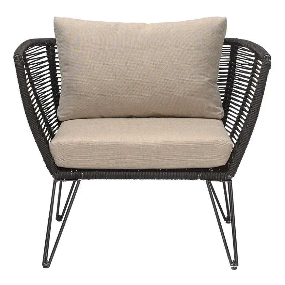 Butaca Lounge Mundo, Black-beige