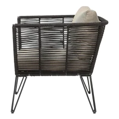 Butaca Lounge Mundo, Black-beige