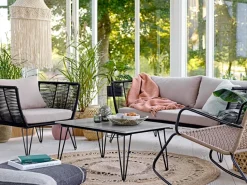 Butaca Lounge Mundo, Black-beige