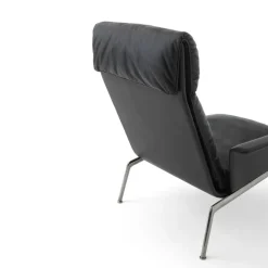 Butaca lounge Muno LN17 High back, Dark chrome-Black