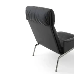 Butaca lounge Muno LN17 High back, Dark chrome-Black