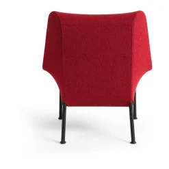 Butaca Lounge O2 Lounge Chair, Soft red-acero lacado negro