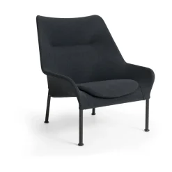 Butaca Lounge O2 Lounge Chair, Soft black-acero lacado negro