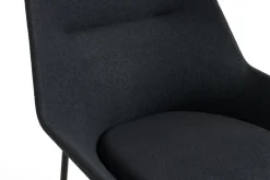Butaca Lounge O2 Lounge Chair, Soft black-acero lacado negro