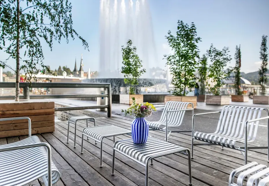 Butaca Lounge Palissade Low, hot galvanized