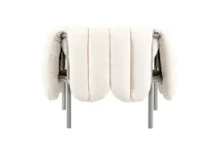 Butaca Lounge Puffy, Natural-acero inoxidable