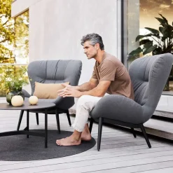 Butaca Lounge Serene, Cane-Line airtouch grey